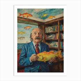 Man With A Fish Art Print