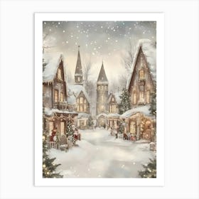 Christmas Village 1 Art Print