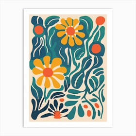 Flowers In A Garden Art Print