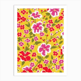 Petunia Floral Print Retro Pattern 1 Flower Art Print