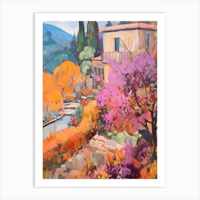 Autumn Gardens Painting Villa Cimbrone Gardens Italy 2 Art Print