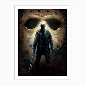 Jason Voorhees Friday 13 I Art Print