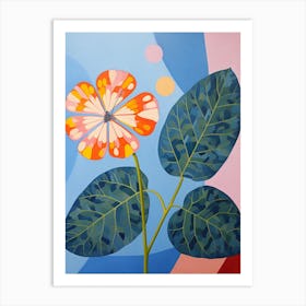 Lantana 2 Hilma Af Klint Inspired Pastel Flower Painting Art Print