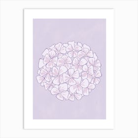 Pastel Lilac Hydrangeas Art Print