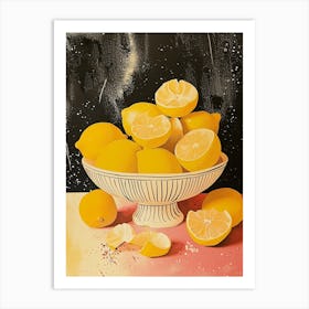 Art Deco Lemons 1 Art Print