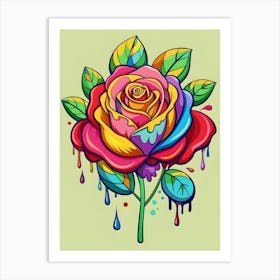 Colorful Rose 1 Art Print