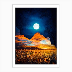 Night And Day Duality Art Print