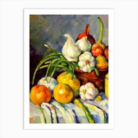 Garlic Scapes Cezanne Style vegetable Art Print