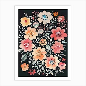 Watercolor Flowers 2 Art Print