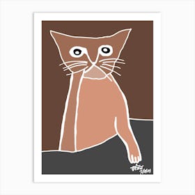 Cat With A Paw Art Print