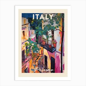 Palermo Italy 3 Fauvist Painting Travel Poster Art Print