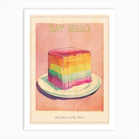 Rainbow Jelly Slice Vintage Advertisement Illustration 3 Poster Art Print