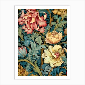 Floral Wallpaper 329 Art Print