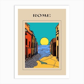 Minimal Design Style Of Rome, Italy 4 Poster Art Print