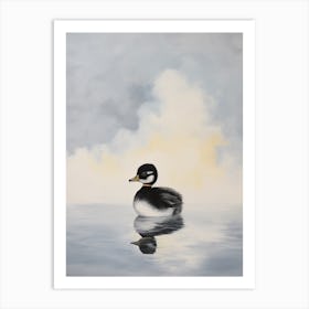 Simple Duckling With The Clouds Art Print