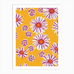 Osteospermum Floral Print Warm Tones 2 Flower Art Print