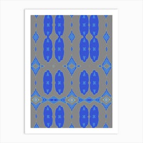 Abstract Blue Fabric Art Print