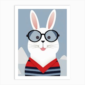 Little Arctic Hare 2 Wearing Sunglasses Art Print