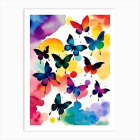 Colorful Butterflies 196 Art Print