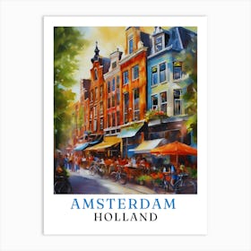 Netherlands Amsterdam, travel poster, wall art print, Amsterdam painting,97 Art Print