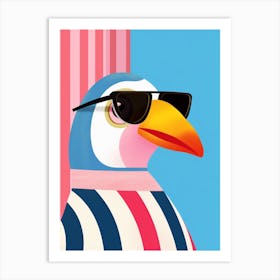 Little Macaw 2 Wearing Sunglasses Art Print