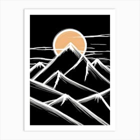 Mountains In The Sky 3 Art Print