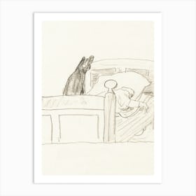 A Sick Man In His Bed (1906), Theo Van Hoytema Art Print