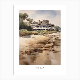 Amelia Watercolor 1 Travel Poster Art Print