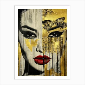 Gold And Black 53 Art Print