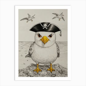 Pirate Seagull 2 Art Print