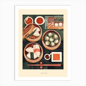 Dim Sum  Art Deco Poster Art Print