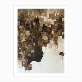 Abstract Of A Woman'S Head 4 Art Print