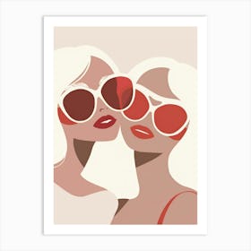 Two Women In Sunglasses 12 Art Print