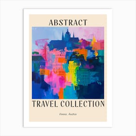 Abstract Travel Collection Poster Vienna Austria 6 Art Print