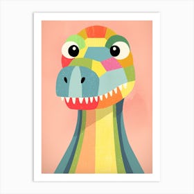 Colourful Dinosaur Anchisaurus 3 Art Print