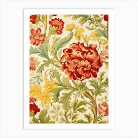 Floral Wallpaper 315 Art Print