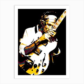 Keith Richards American Rock Music Legend in Pop Art Illustration Art Print