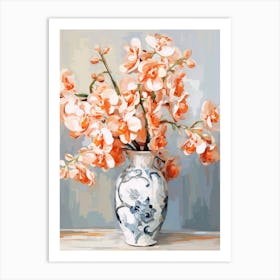 Peacock Orchid Flower Still Life Painting 2 Dreamy Art Print
