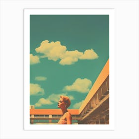 Vintage 1960s Sky Kitsch 3 Art Print