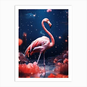 Pink Flamingo Art Print