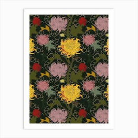 Chrysanthemum Trailing Standard Art Print