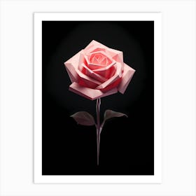 Origami Rose Art Print