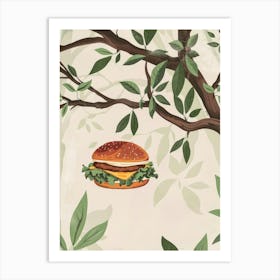 Burger In The Tree Art Print