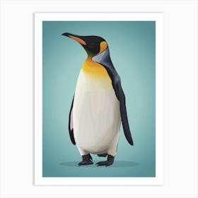 Emperor Penguin Robben Island Minimalist Illustration 1 Art Print