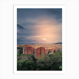 Sunset Over Barcelona 20210830 244ppub Art Print