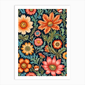 William Morris Floral Seamless Pattern Art Print