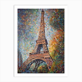 Eiffel Tower Paris Paul Signac Style 1 Art Print