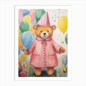 Teddy Bear Birthday Party Art Print