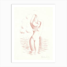 Swimming, Mikuláš Galanda Art Print