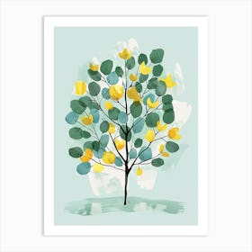 Lime Tree Flat Illustration 6 Art Print